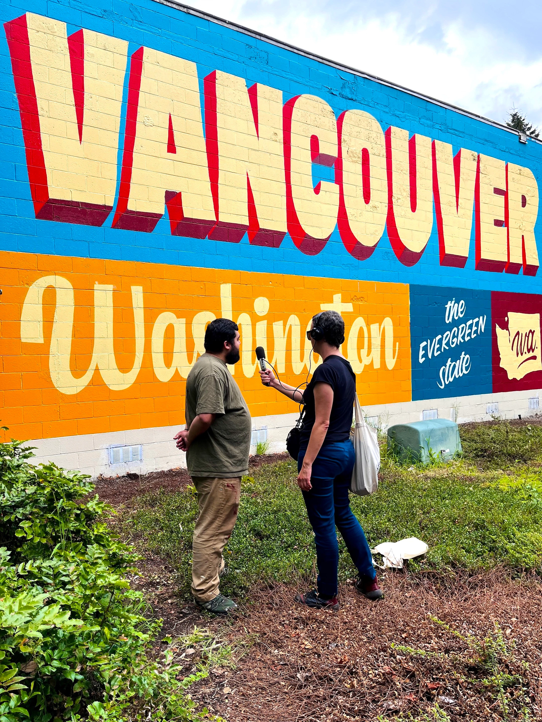 Steena Trecha interviews the owner of Sumner Signs, creators of the Vancouver Washington mural at 6th and Broadway, Vancouver WA